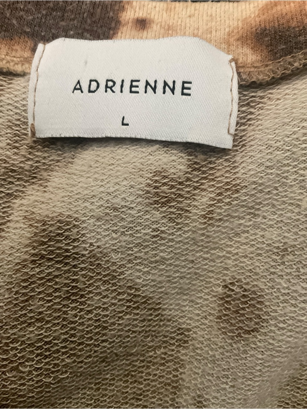 Adrienne L Brown Cream Cow Print Oversized Dolman Sleeve Boho Top A36 - Picture 4 of 5